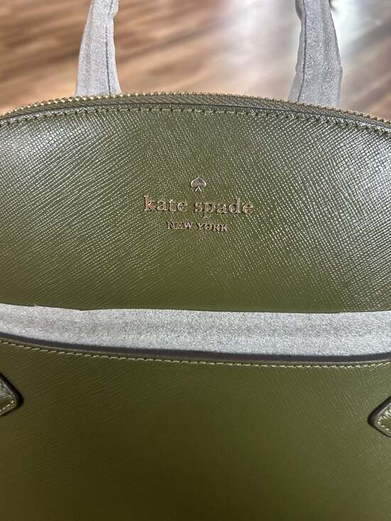 Kate Spade Staci Medium Dome Saffiano Leather Backpack in Green main image 6